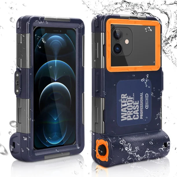 Waterproof Protective Case for Phones Up to 6.9 Inch with Lanyard T249736