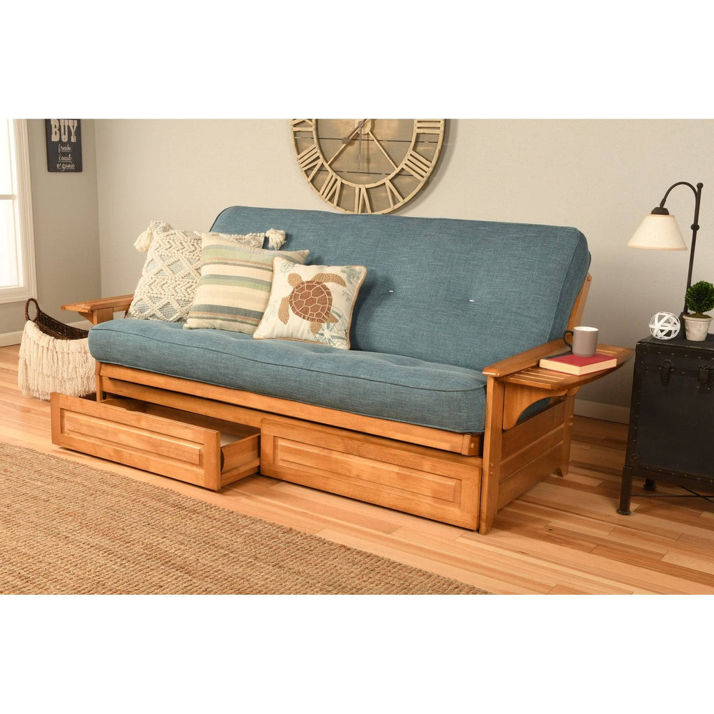 Butternut Futon Set with Storage Drawers and Mattress U968973