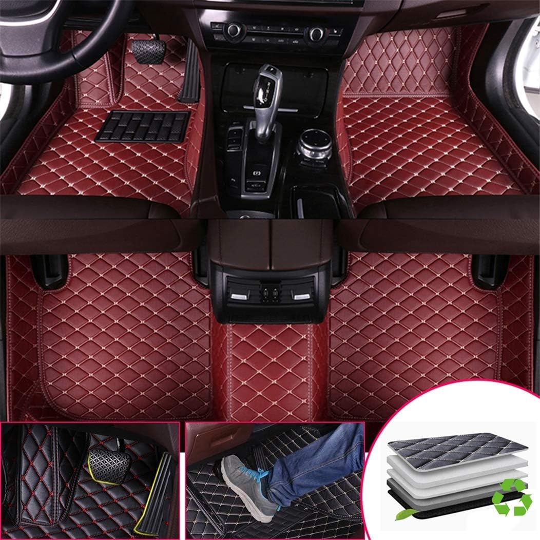 Custom Car Floor Mats Front Rear Leather Mat I483189