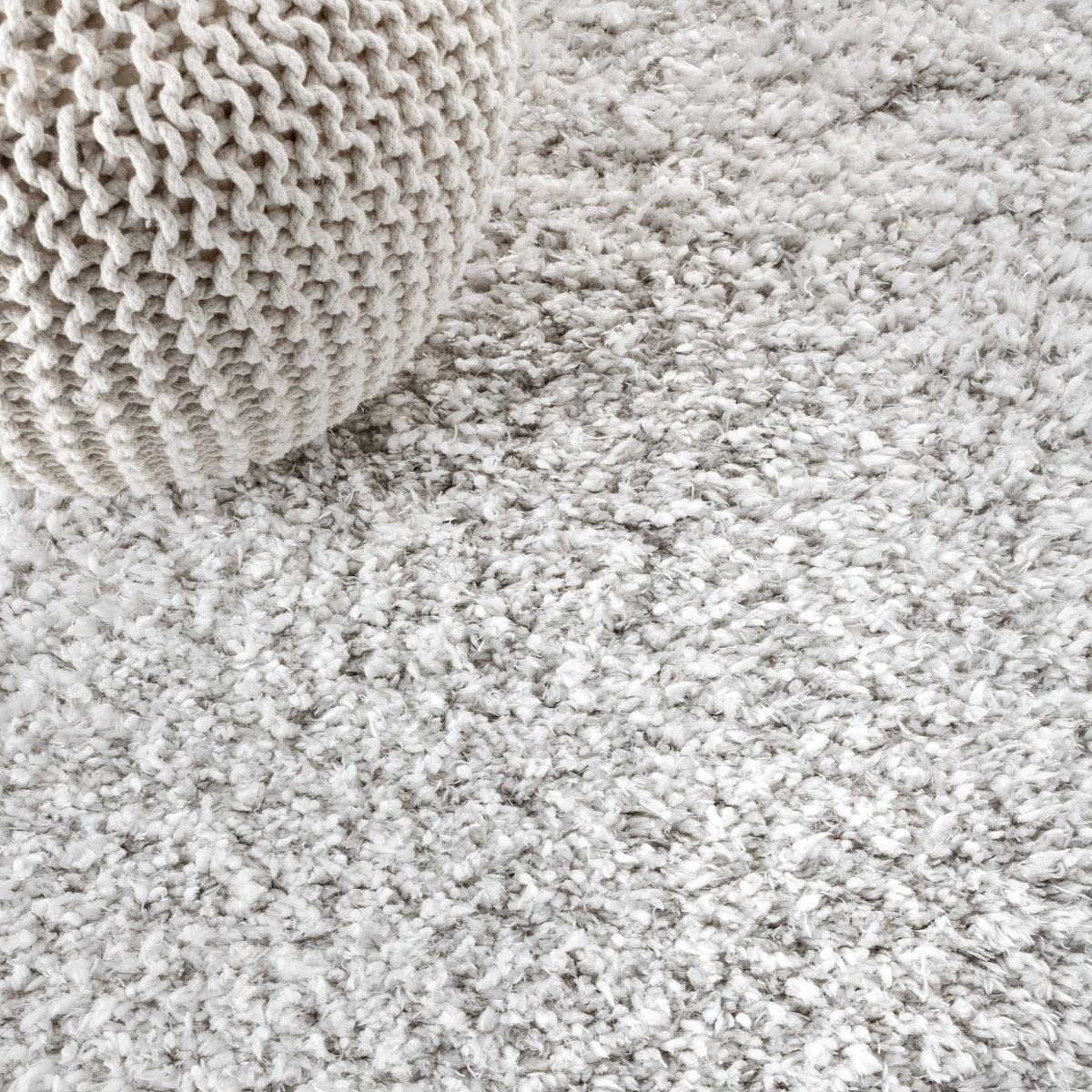 Gray Polyester Shag Runner K32115