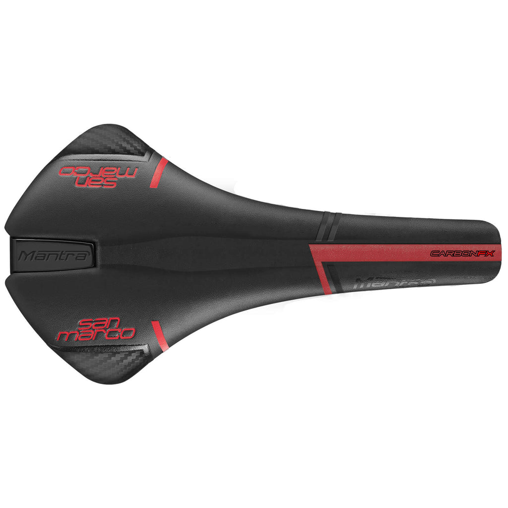 Black/Red Full-Fit Carbon Saddle P932550
