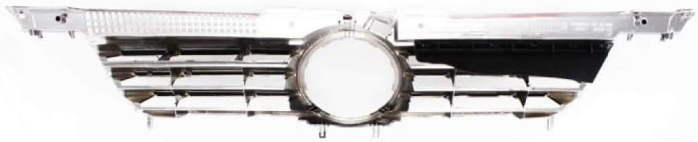 Black Shell & Insert Grille Assembly with Chrome Molding E1170