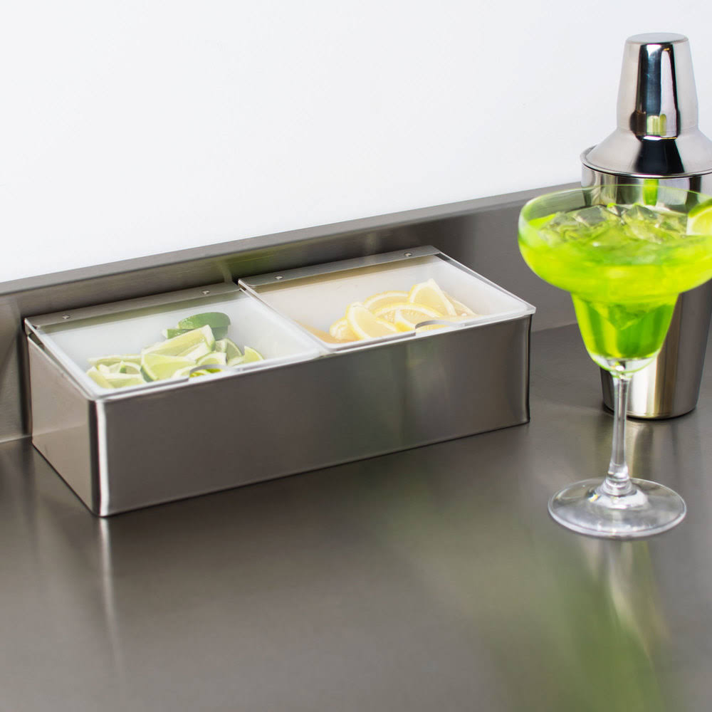 2 Quart Condiment Center with Notched Lids J81991