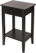 Two-Layer End Table with Drawer, Coffee Color C267