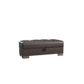Brown PU Lounge Sectional Ottoman F165117