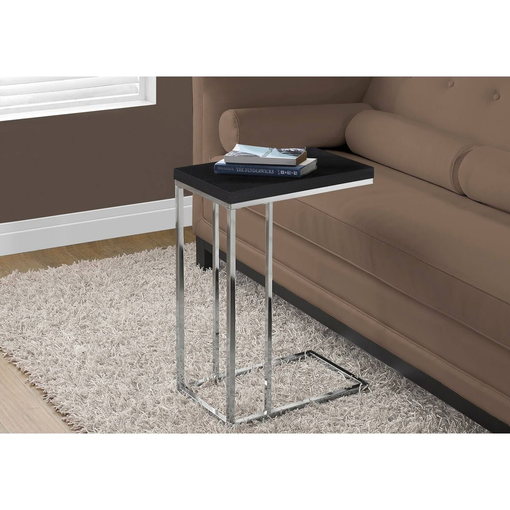 Cappuccino Chrome Metal Accent Table E7680