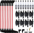 8 PCS Spark Plugs Spark Plugs Wires Ignition Coil L16754