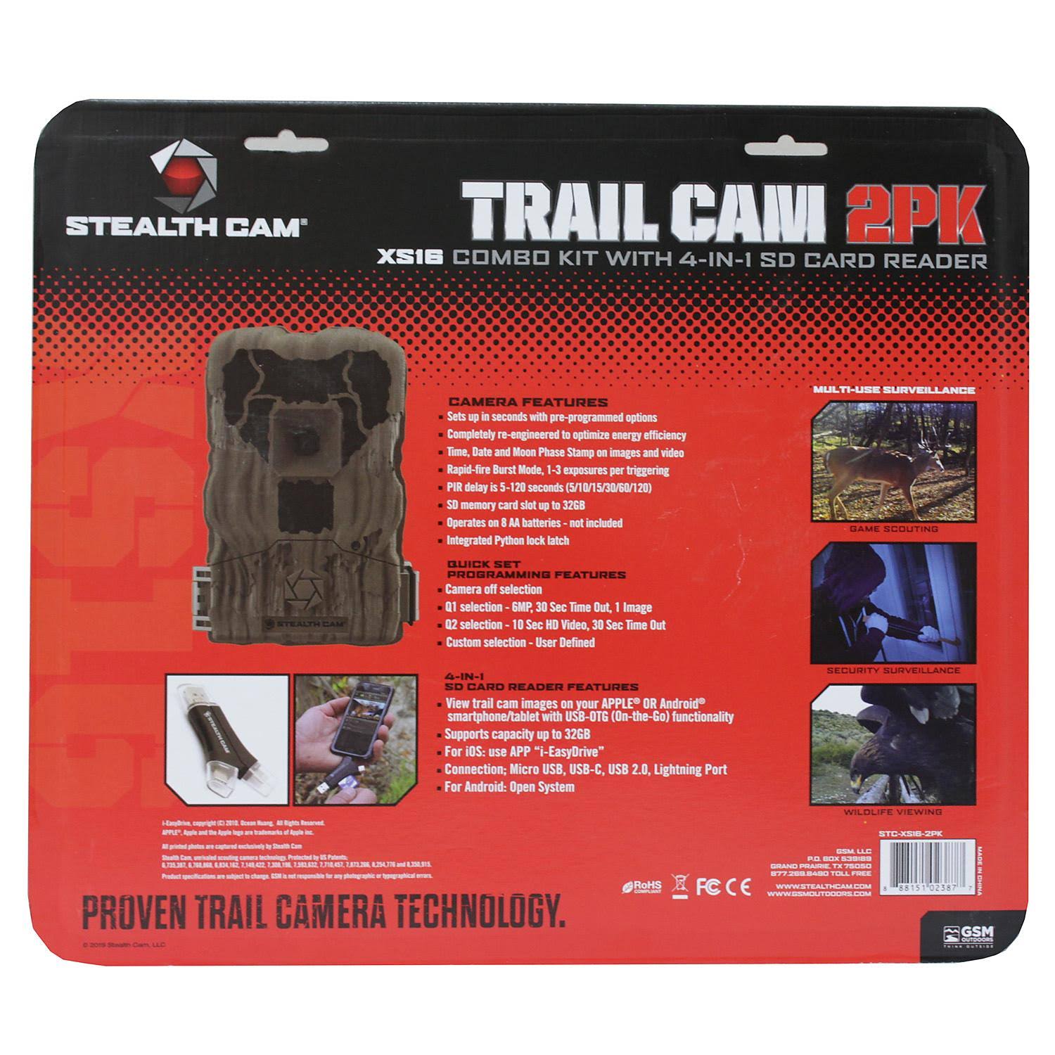 2-Pack Game Trail Camera with SD Card Reader K6896