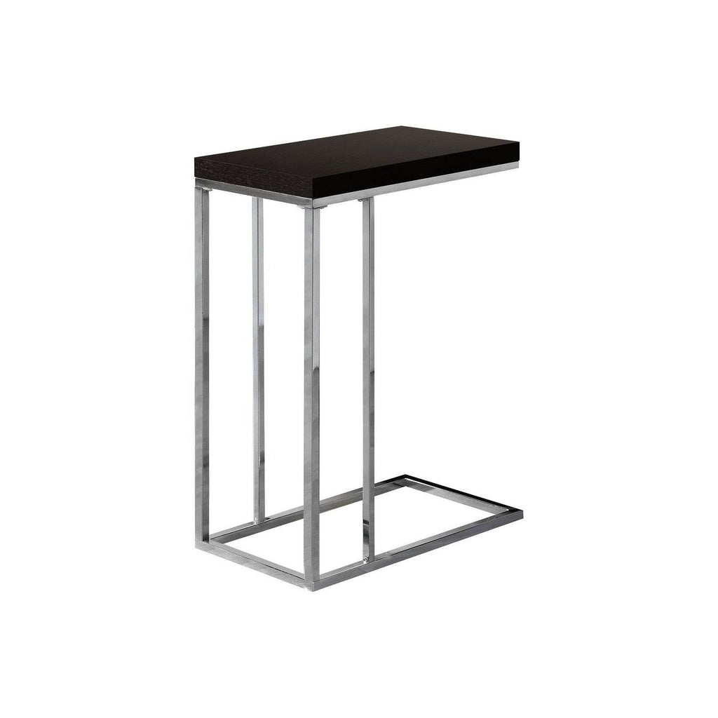 Cappuccino Chrome Metal Accent Table E7680