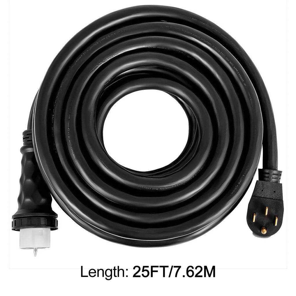 25FT Generator Power Cord 50-Amp 125/250-volt 14-50P to CS6364 Locking Connector Q6403