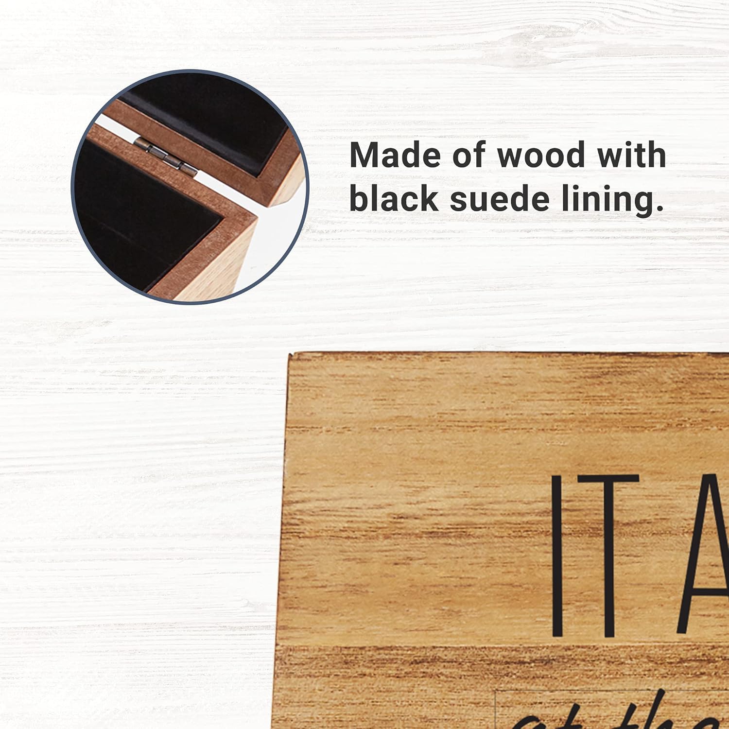 Wood Keepsake Case with Black Suede Lining, 9” x 7” x 3”, Pack of 2 G325541