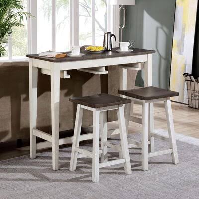 White 2-Person Counter Height Dining Set C1382