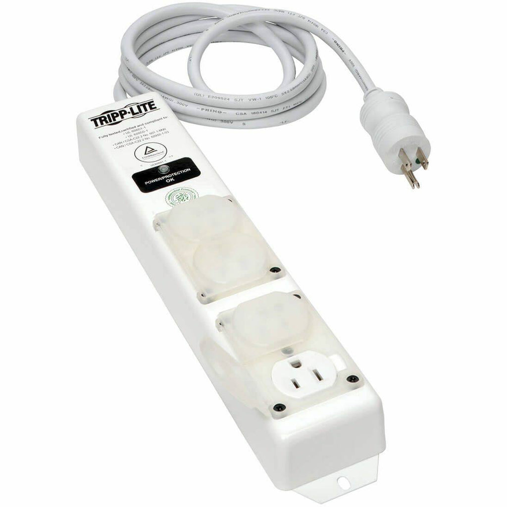 Metal 4 Outlet Surge Protector Power Strip J5528