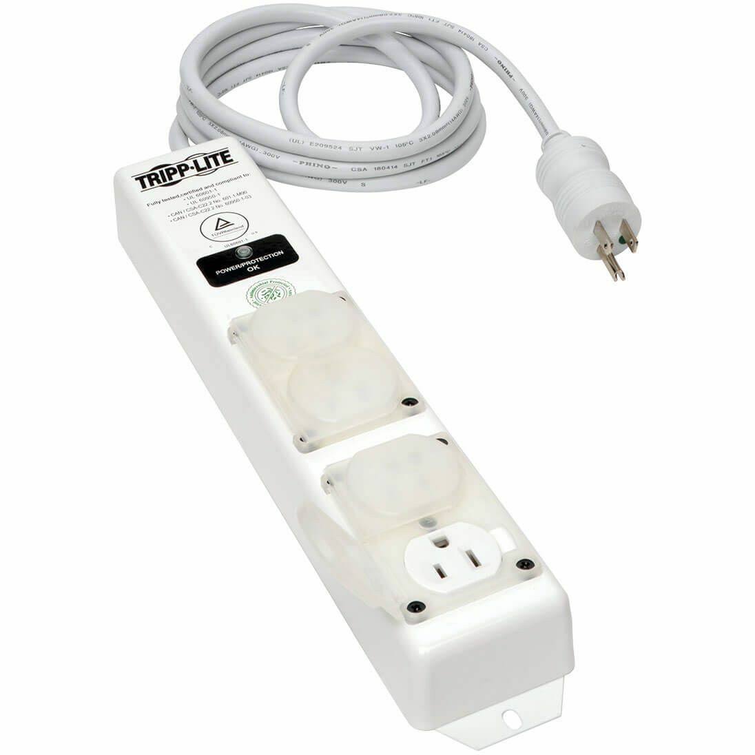 Metal 4 Outlet Surge Protector Power Strip J5528