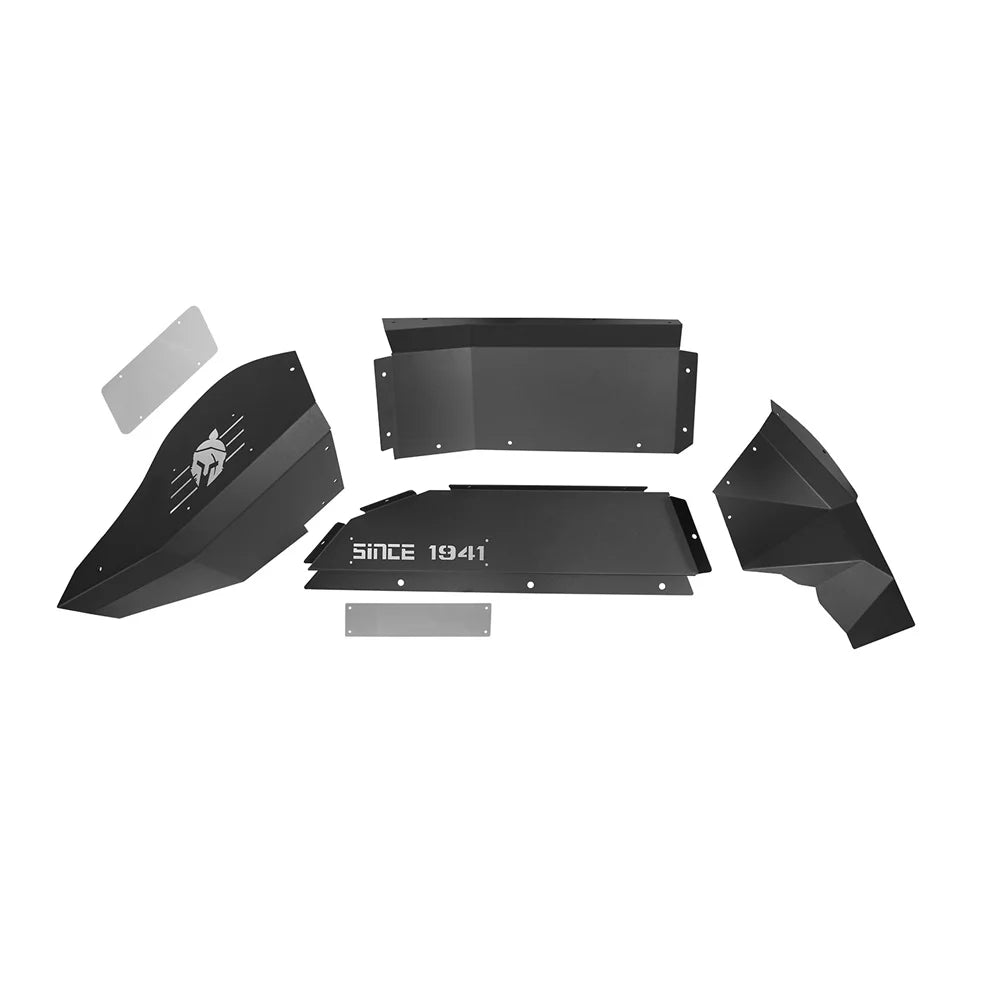 2Pcs Black Steel Rear Inner Fender Liners N355