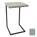 Gray Wood Side Table with Capiz M182432