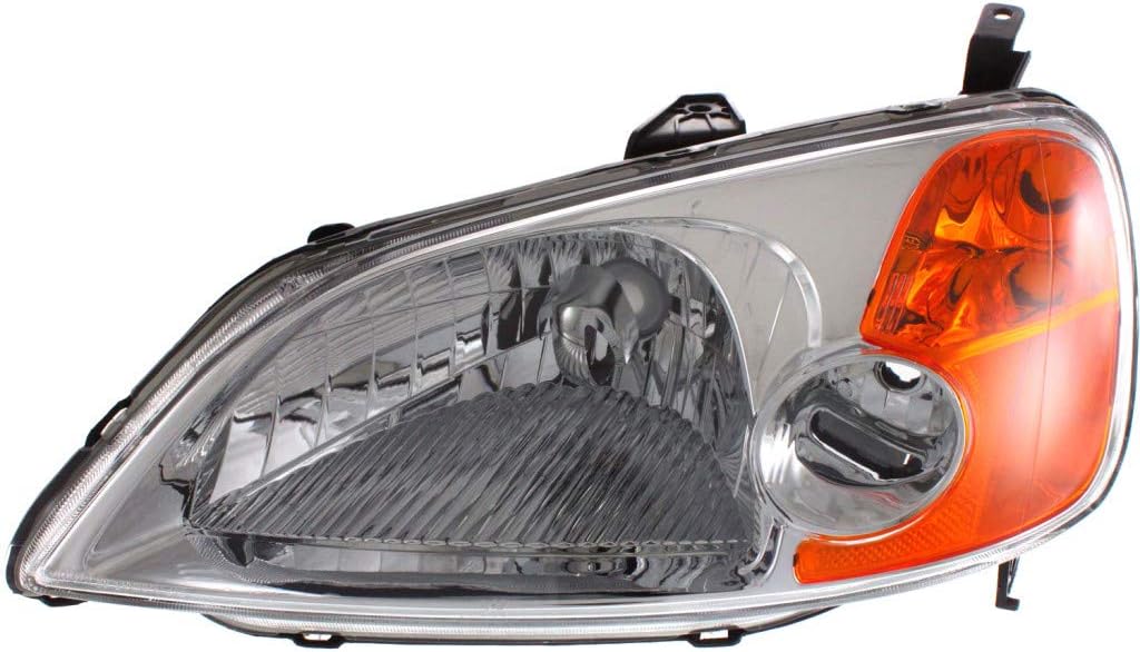 Honda Civic Headlight 2003 Pair with Bulbs L829