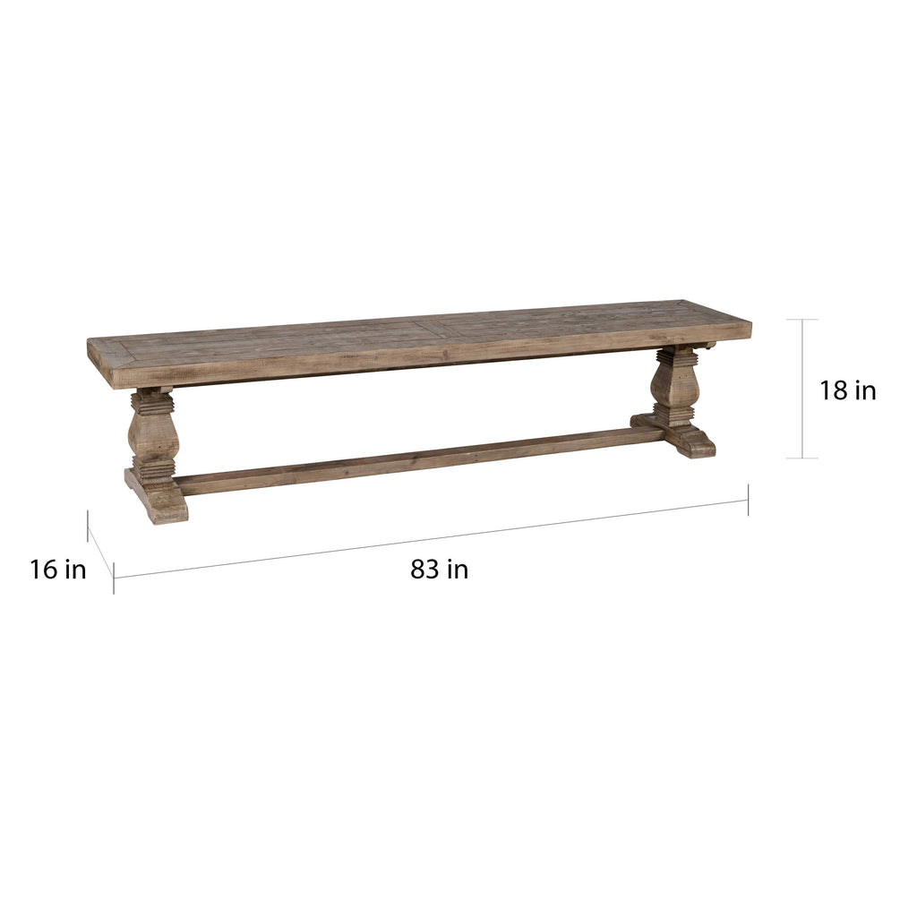 Reclaimed Pine 83 inch Bench S43511