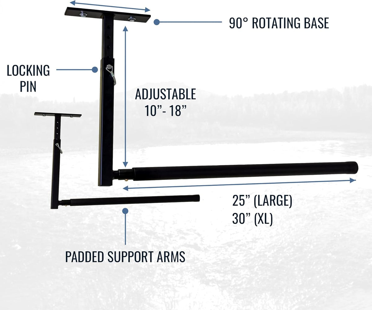 Ski and Snowboard Ceiling Storage Rack, Overhead Hanger Mount, Pack of 2 P8456