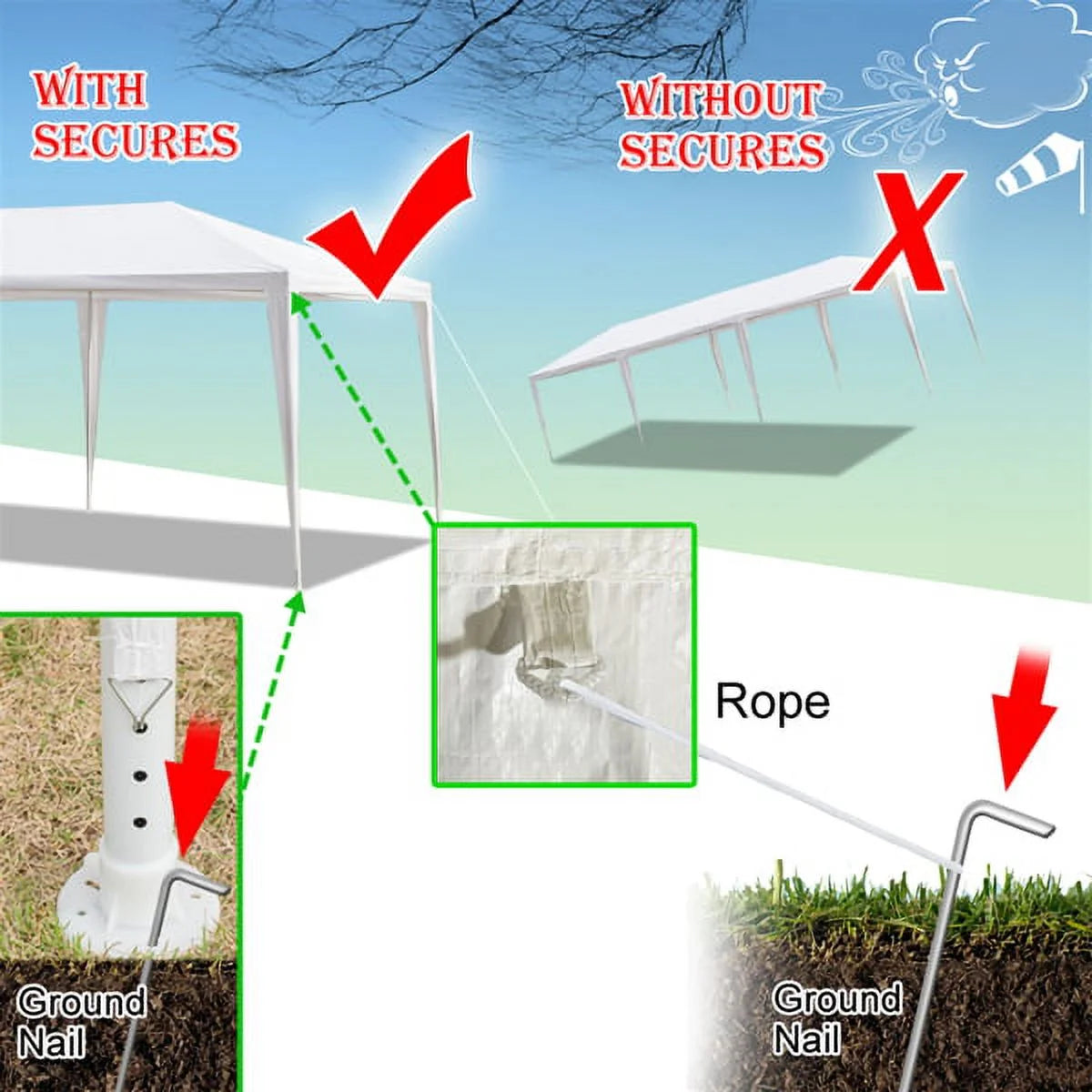 10'x30' Outdoor Canopy Party Wedding Tent with 8 Removable Sidewalls I598