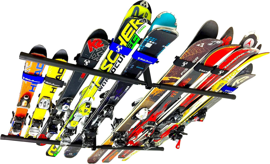 Ski and Snowboard Ceiling Storage Rack, Overhead Hanger Mount, Pack of 2 P8456