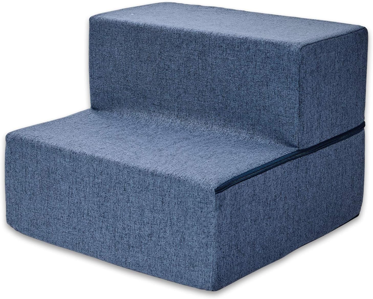 Ash Gray Linen 3-Steps Pet Stairs Pack of 2 T7148