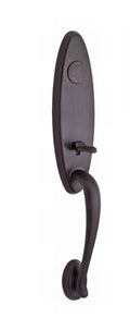 Venetian Bronze Handleset with Traditional Knob and Arch Rose L9903