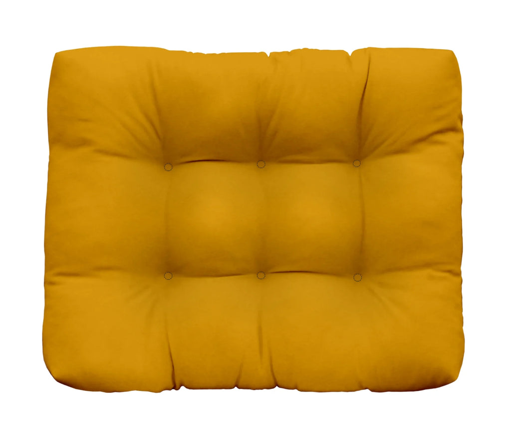 Canvas Sunflower Yellow Tufted Ottoman Replacement Cushion E7810