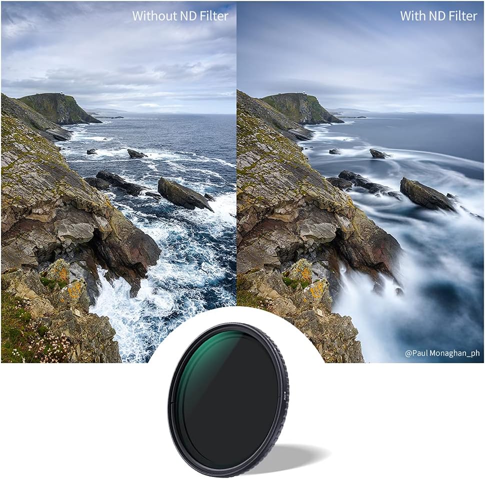 77mm Variable ND Lens Filter Kit (2 Pcs) ND2-ND32 with TPU Filter Cap W74664