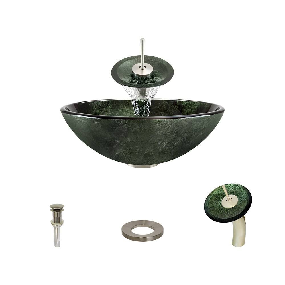 Brushed Nickel Vessel Faucet Ensemble I161360