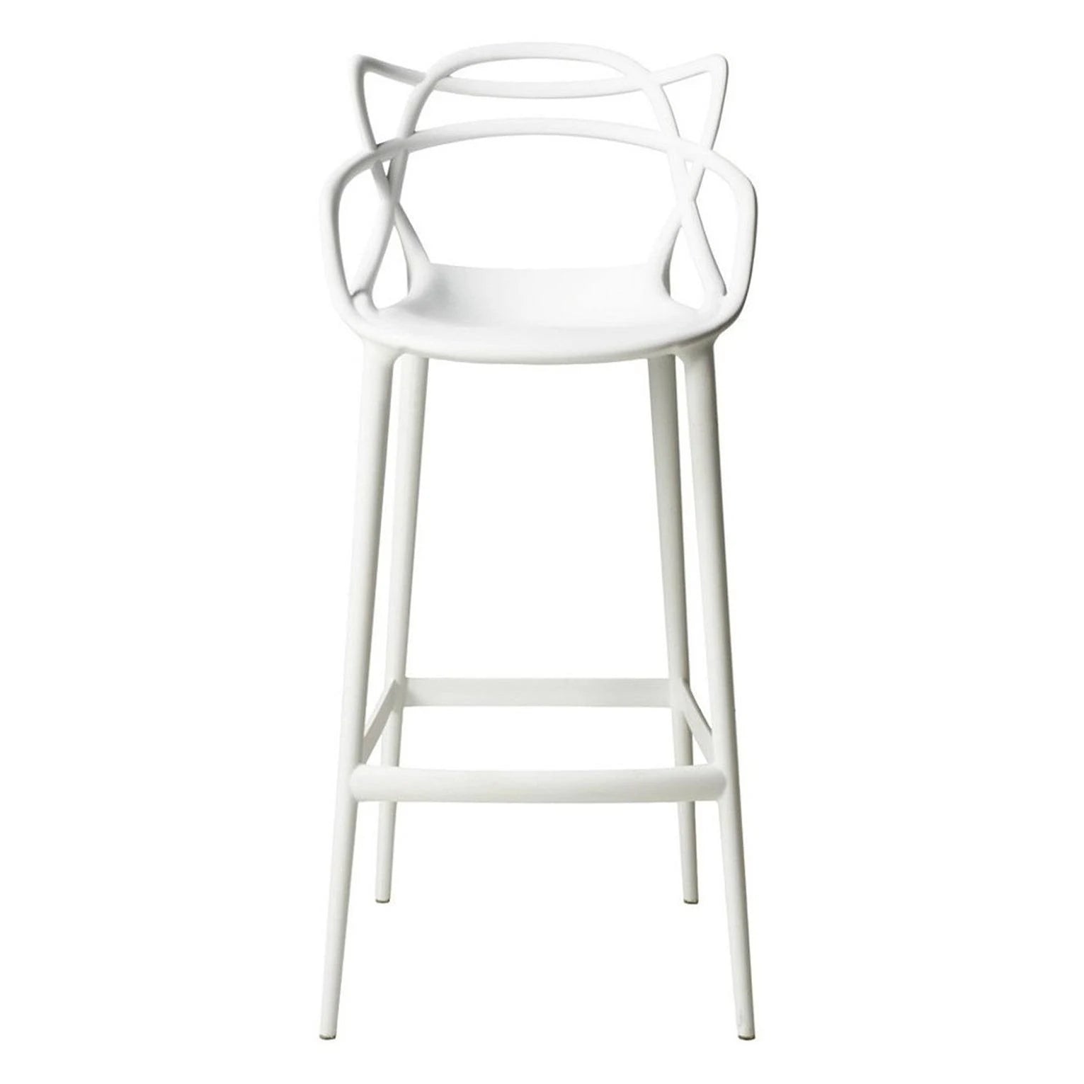 White Molded Counter Stool V16628