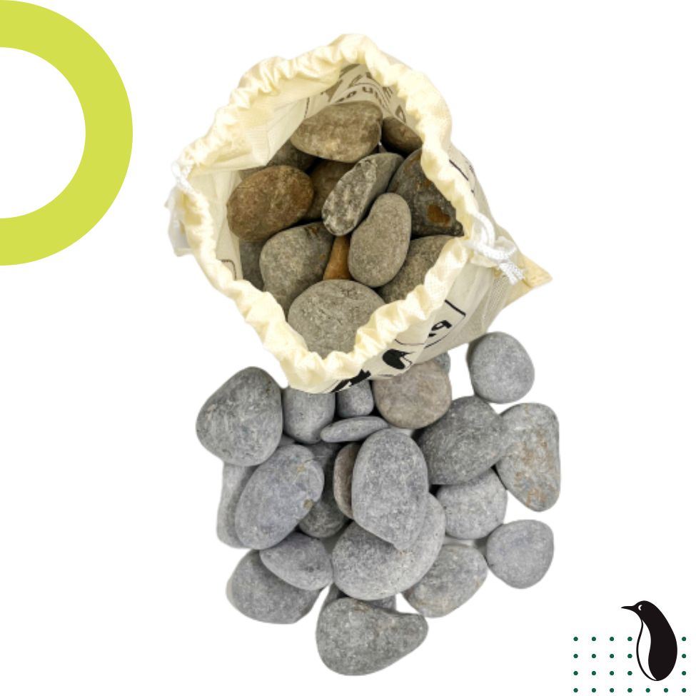 40 River Rocks for Painting, Flat and Smooth, 2-4 Inches T89393