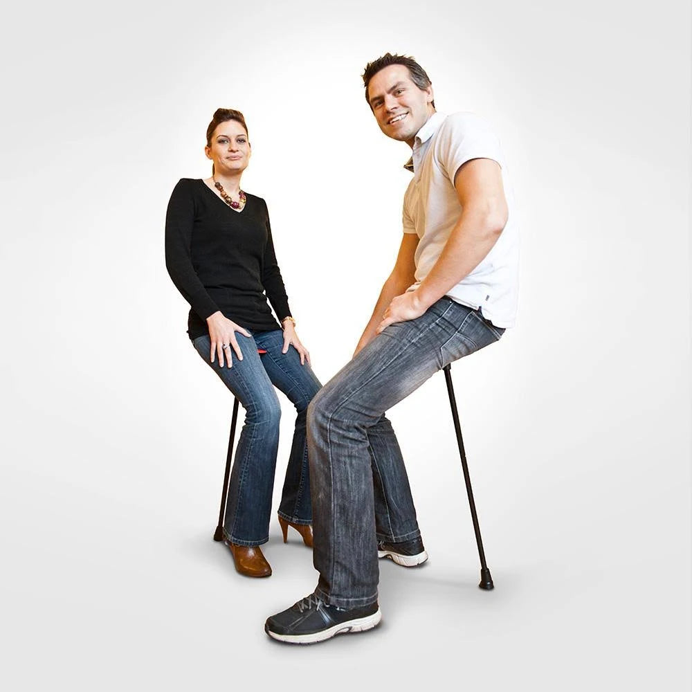 Red Adjustable Seat Cane with Red Bag R1242