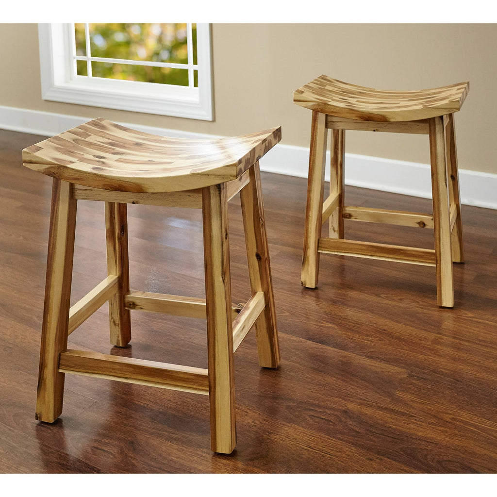 24x22 Saddle Counter Stool Light Natural A801