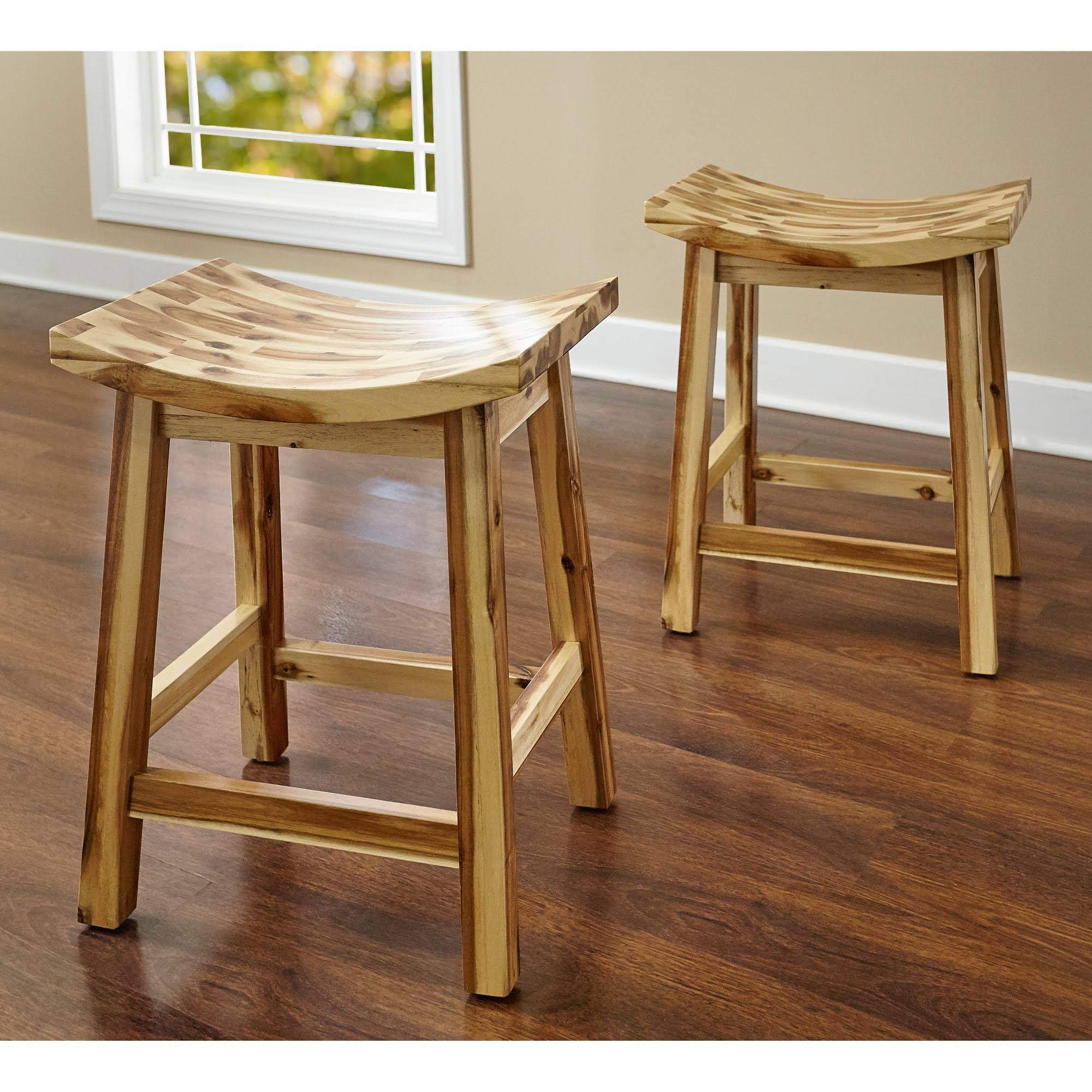 24x22 Saddle Counter Stool Light Natural A801