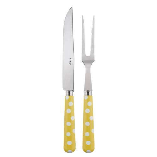 White Dots Yellow Carving Set Z378386
