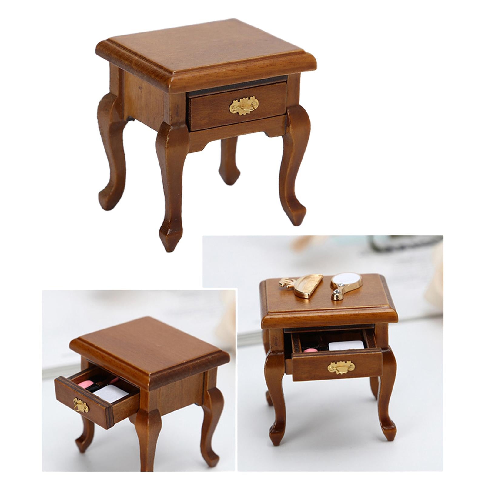 Walnut 1:12 Scale Bedroom Cabinet S6237