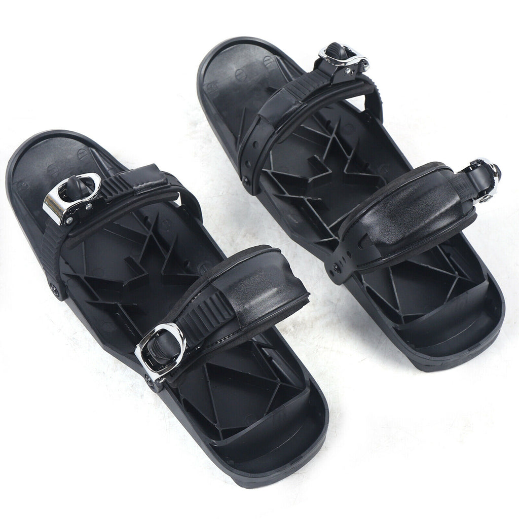 Black Mini Ski Boots Adjustable Bindings C906409