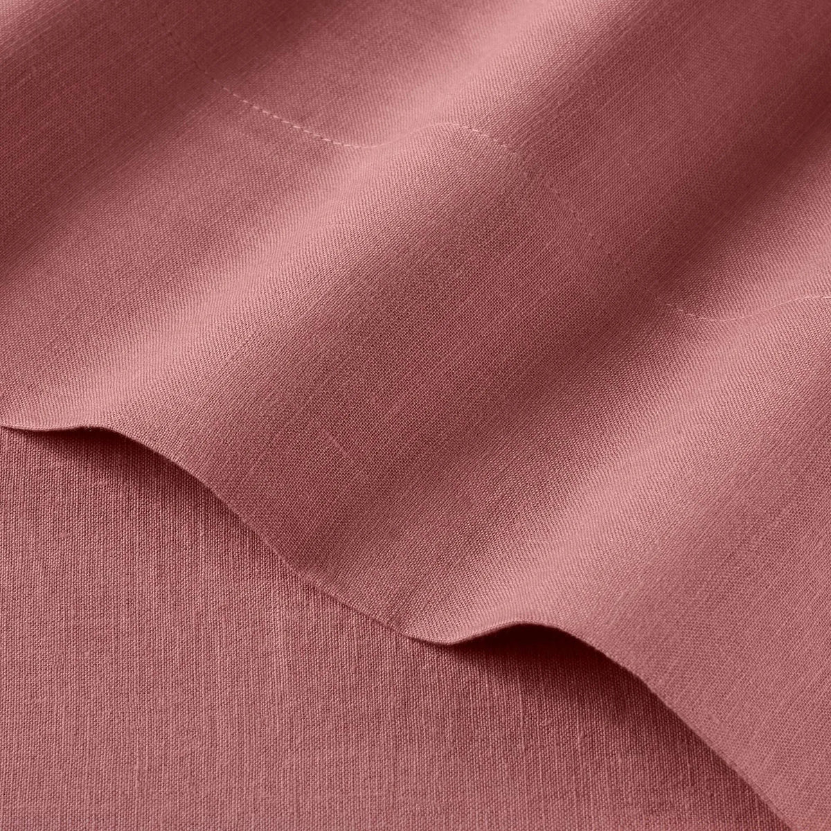 California King 100% Washed Linen Solid Sheet Set Rose B4484