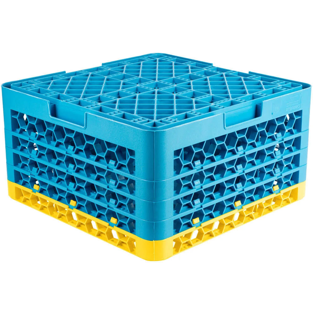 36 Compartment Yellow Glass Rack with 4 Extenders J380239
