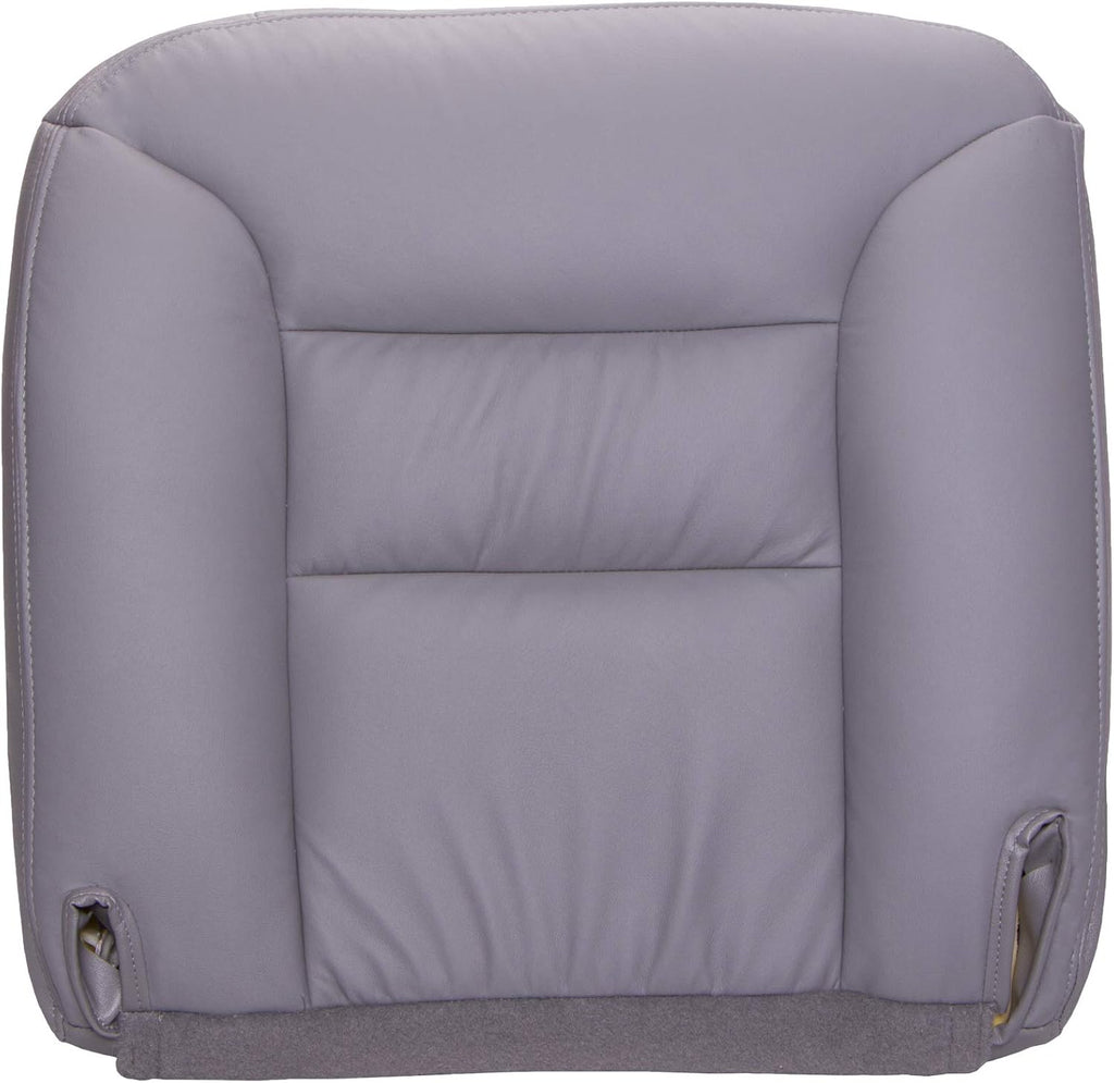 Leather Replacement Seat Cover for Bucket Seat Bottom, Medium Gray E2256