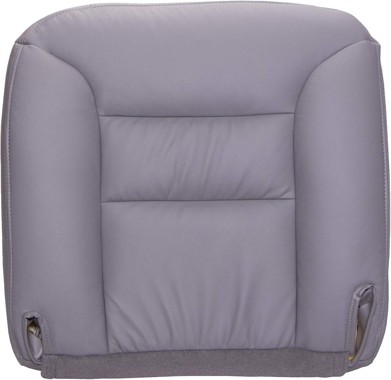 Leather Replacement Seat Cover for Bucket Seat Bottom, Medium Gray E2256