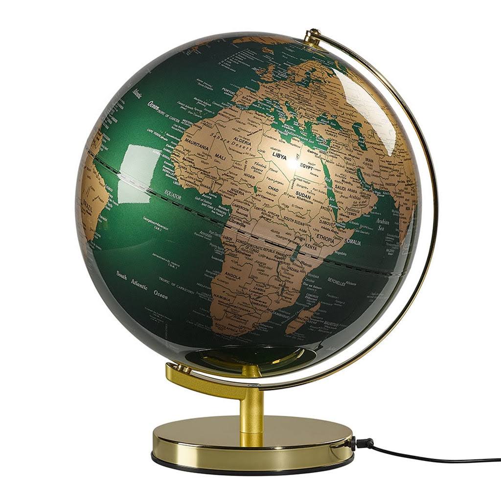 Fir Green and Brass 12 inch Globe Light W5331