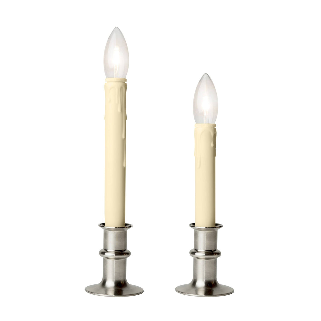Brushed Nickel LED Adjustable Base Candle 4-Pack V611522