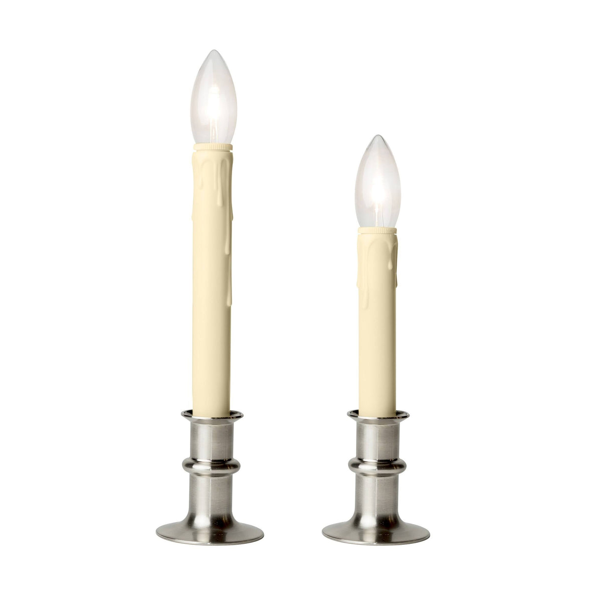 Brushed Nickel LED Adjustable Base Candle 4-Pack V611522
