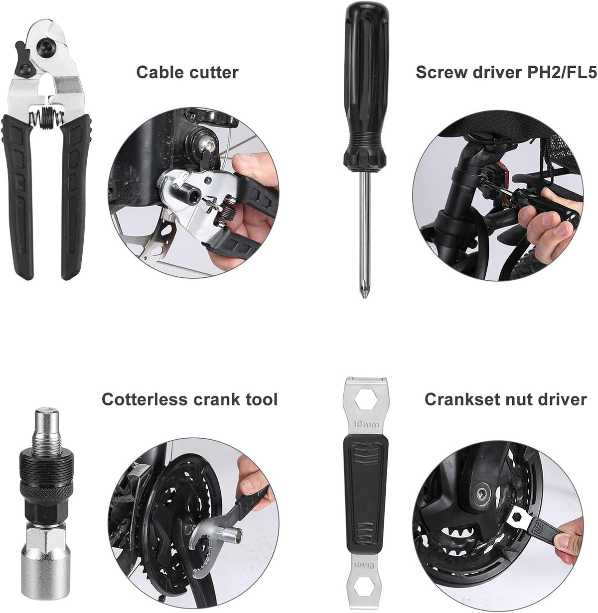 30 Piece Bike Repair Tool Kit with Storage Case A911666