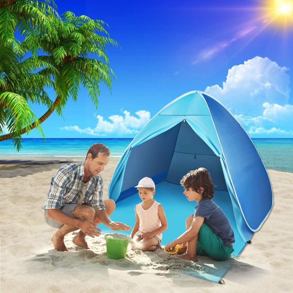 Pop Up Beach Tent with Canopy Carry Bag O266944