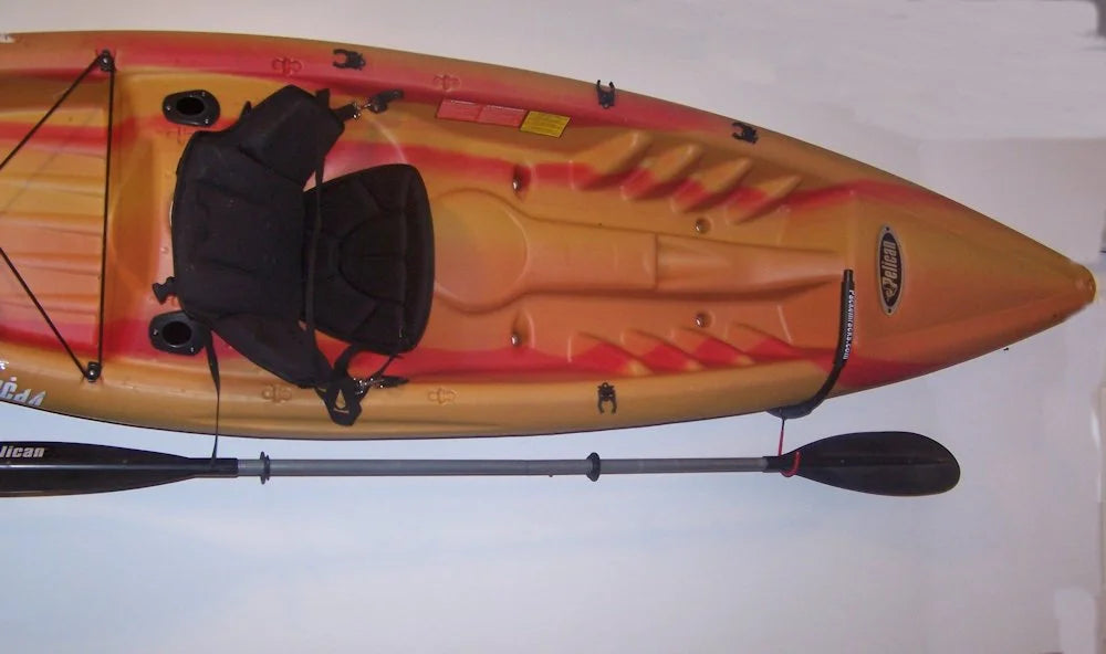 Yellow Folding Kayak Rack Roof Top and Wall Carrier Bundle O9127