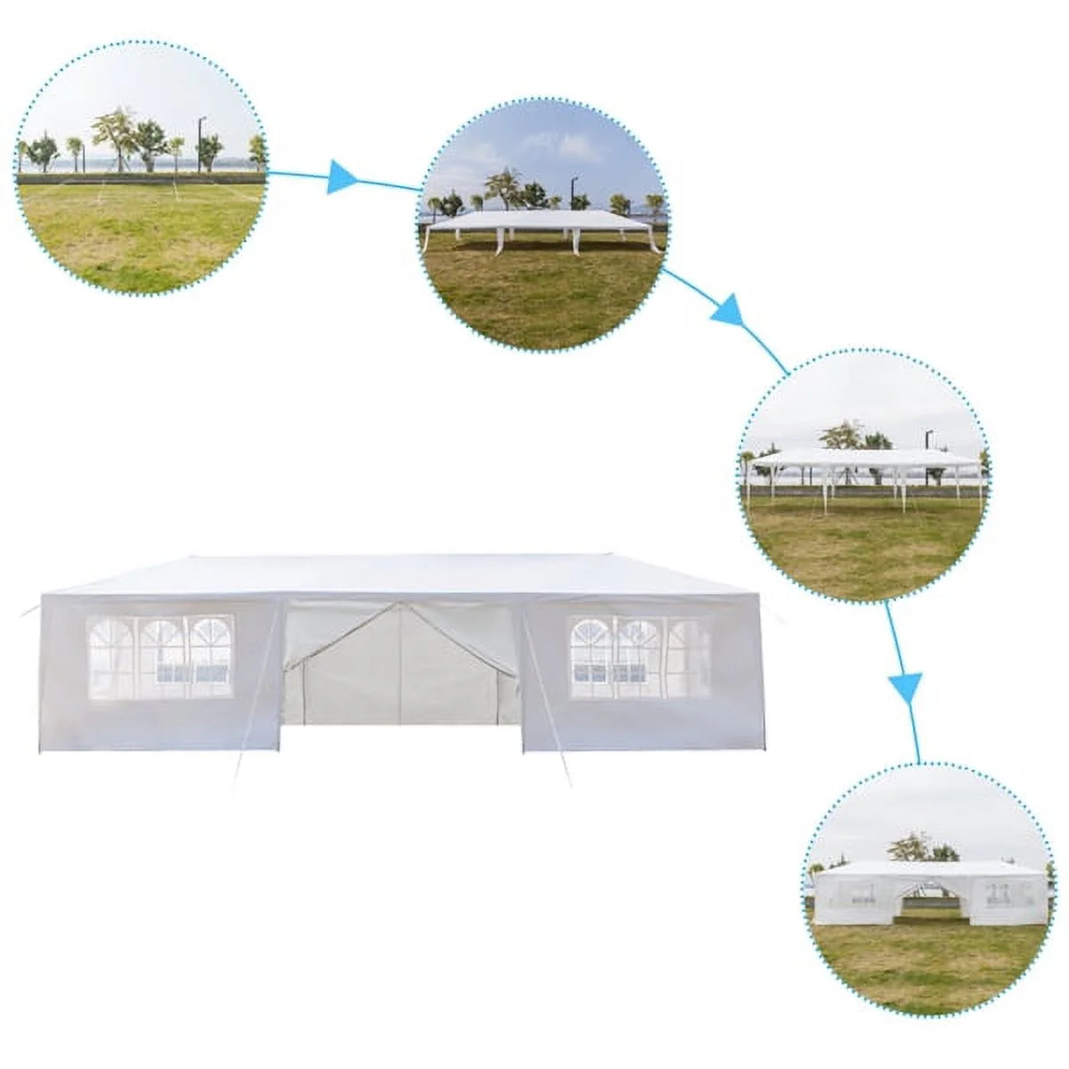 10'x30' Outdoor Canopy Party Wedding Tent with 8 Removable Sidewalls I598