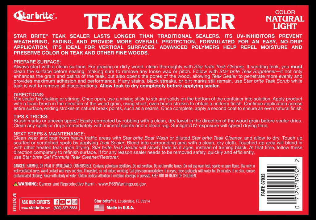 Tropical Teak Oil/Sealer Light - 32 oz S372